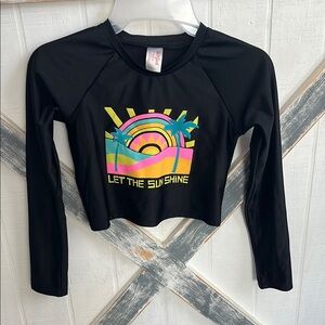 Cat & Jack Black Rashguard with Vibrant Graphic